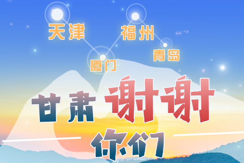長圖|天津廈門福州青島，甘肅謝謝你們！