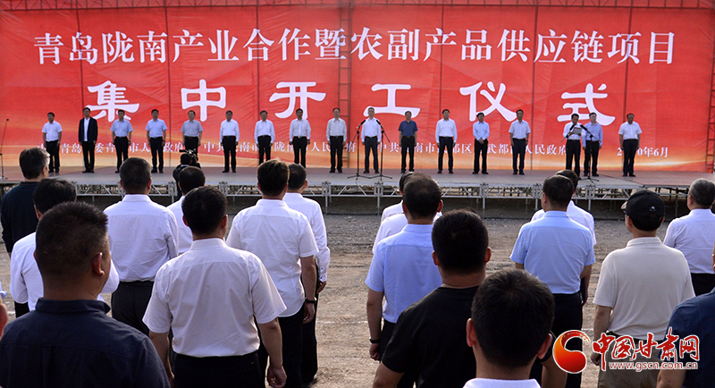 青島隴南產(chǎn)業(yè)合作暨農(nóng)副產(chǎn)品供應(yīng)鏈項目在武都集中開工 孫偉王清憲出席（圖）