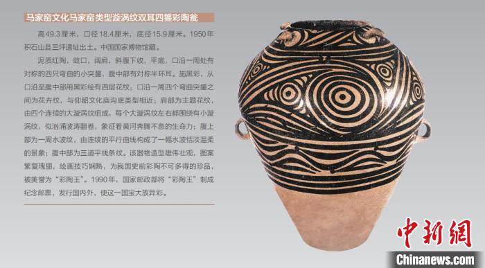 圖為“彩陶王”展板?！∨R夏州融媒體供圖