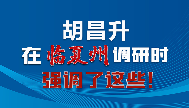 圖解|胡昌升在臨夏州調(diào)研時強調(diào)了這些！