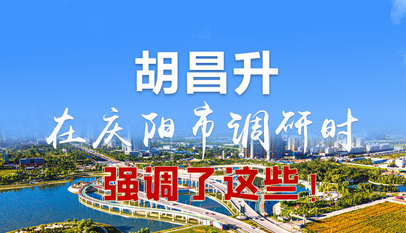 圖解|胡昌升在慶陽(yáng)市調(diào)研時(shí)強(qiáng)調(diào)了這些！