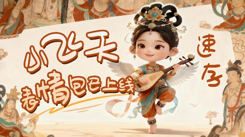 【何以中國·壁畫里的中國】小飛天表情包已上線，速存！